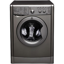 Indesit IWDC6125S Freestanding Washer Dryer, 6kg Wash/5kg Dry Load, B Energy Rating, 1200rpm Spin, Silver
